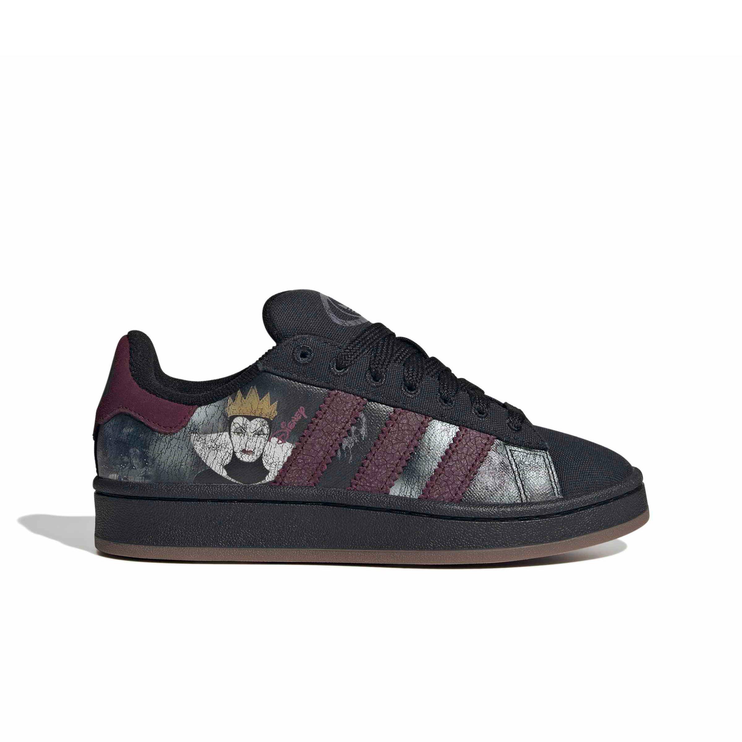 adidas Originals Disney Villains Campus 00s "Core Black/Maroon/Gum 5" Grade School Girls' Shoe - BLACK/MAROON/GUM
